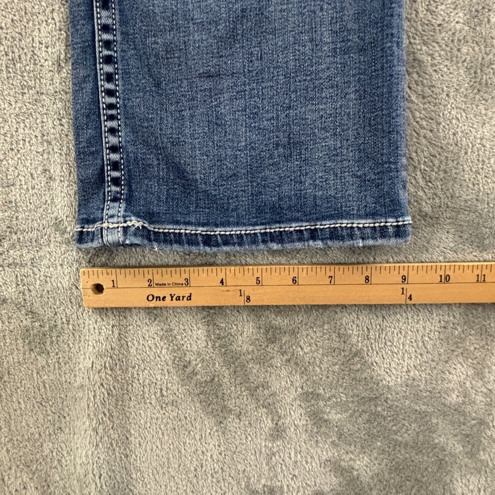 BKE Gabby Bootcut Jeans Womens 31L Long Stretch Blue Distressed Denim 33" Inseam - Picture 9 of 10